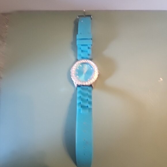 Teal Blue and Crystal Curations Womens Watch Stephanie Greenfield Needs Battery main image 4